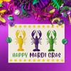 4/6pcs Joyful Mardi Gras Carnival Lobster Table Mats Crayfish Table Mats for Indoor And Outdoor Home Celebrations Kitchen Dining