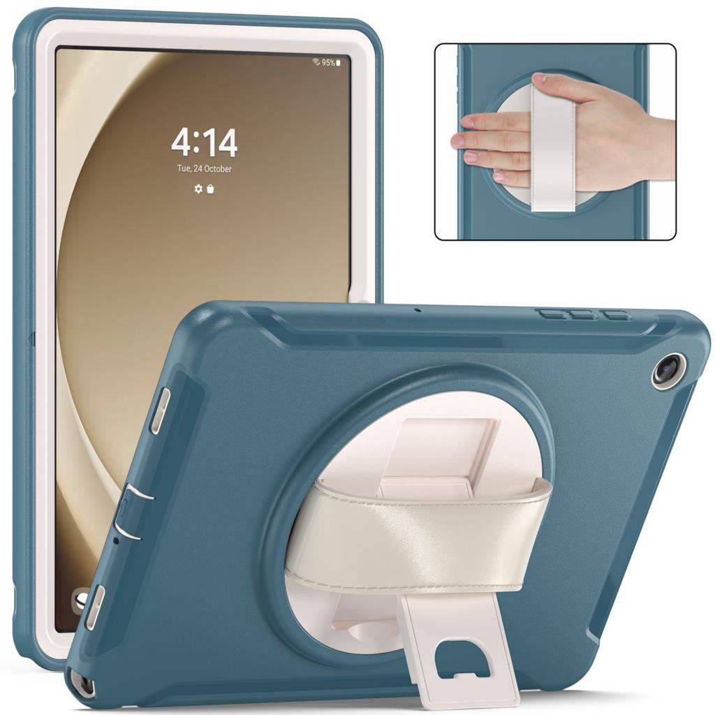 Hand Strap Case for Samsung Galaxy Tab A9 SM-X110 X115 X117 A9 Plus X210 X216 X218 360 Rotating Cover 3 Layer Protection Funda