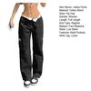 Women Cargo Pants Straight Low Waist Baggy Pants Wide Leg Multi Pockets Work Trousers Comfy Streetwear Female Trousers