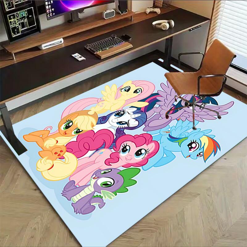 1pc Little Pony Friendship Carpet for Playroom Bedroom Living Room Sofa Home Decor,kids Game Area Rug Non-slip Floor Mat Y72995