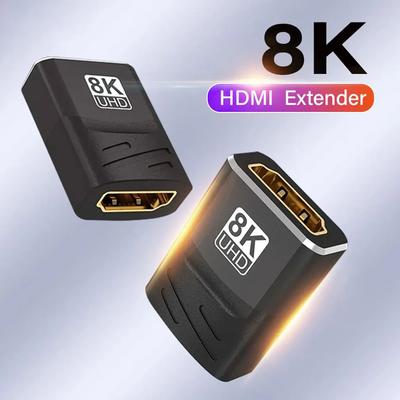 8K HDMI 2.1 Extender Buchse auf Buchse HDMI-kompatibel für Laptop PC TV PS3 PS4 Monitor HDMI-Kabel Verlängerungsadapter Stecker