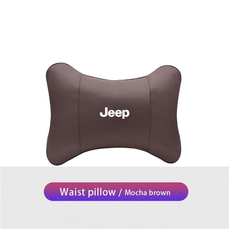 Car Seat Headrest Waist Pillow Head Neck Lumbar Support For Jeep Renegade Wrangler JL JK Gladiator Grand Patriot Willys Liberty