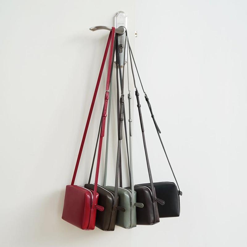 Import Ultra-Simple Row Series Regent Cowhide Bag Full Cowhide Inside And Out Single Leather Strap Mini Square Bag For Women