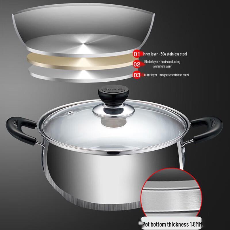 Supor 304 Stainless Steel Multi-Use Pot