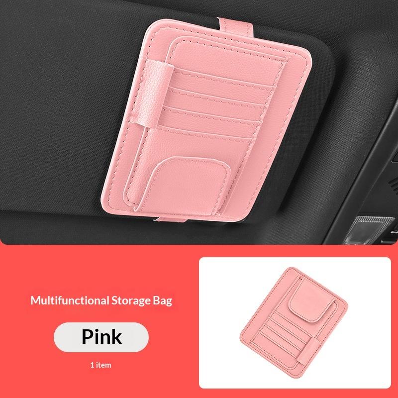 Auto-Sonnenblenden-Organizer mit mehreren Taschen, Visitenkarten-Aufbewahrungsmanagement, Sonnenbrillenhalter, Visier-Zubehör, Auto-Innenraum