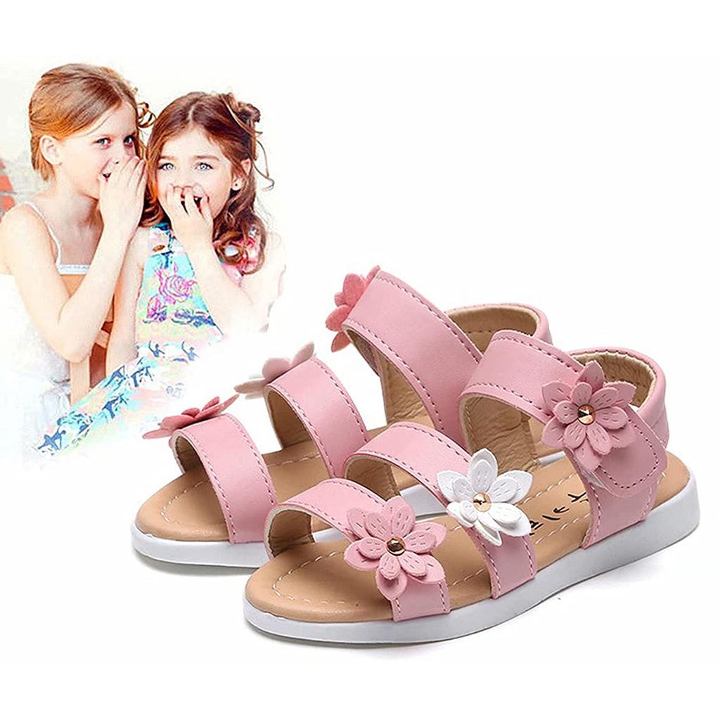 Summer  Flower Sandals Shoes Beach Flower Girl Cute Flat