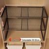 Organizzatore a Ripiano Estraibile per Armadio per Conservazione Vestiti e Divisorio per Armadietto