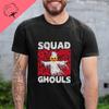 "Ghost Squad Halloween" Ghost Cotton T-shirt, Cute Ghost T-shirt, Comfortable Retro Autumn Top, Halloween Costume Shirt