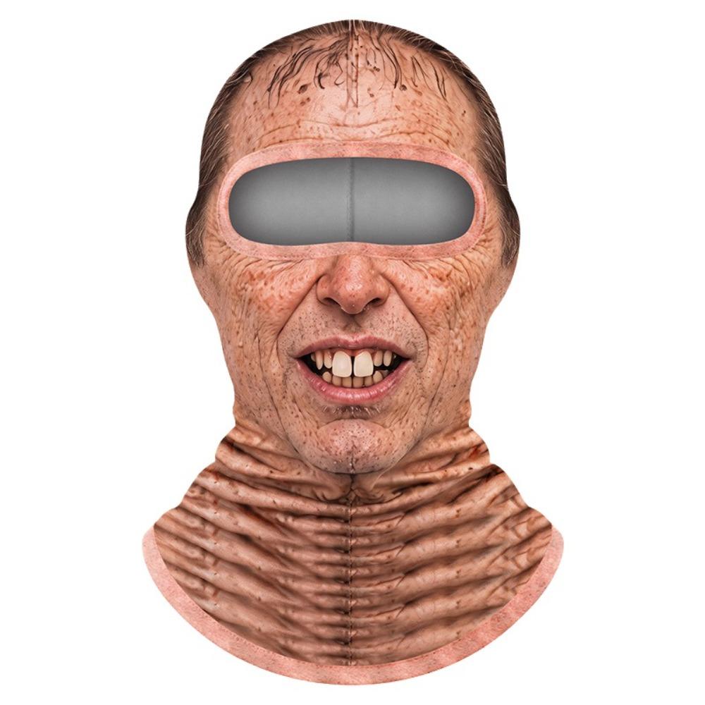 3D Face Printed Balaclava Vzor starca Maska na celú tvár pre Zimné Vonkajšie Športy Cyklistiku