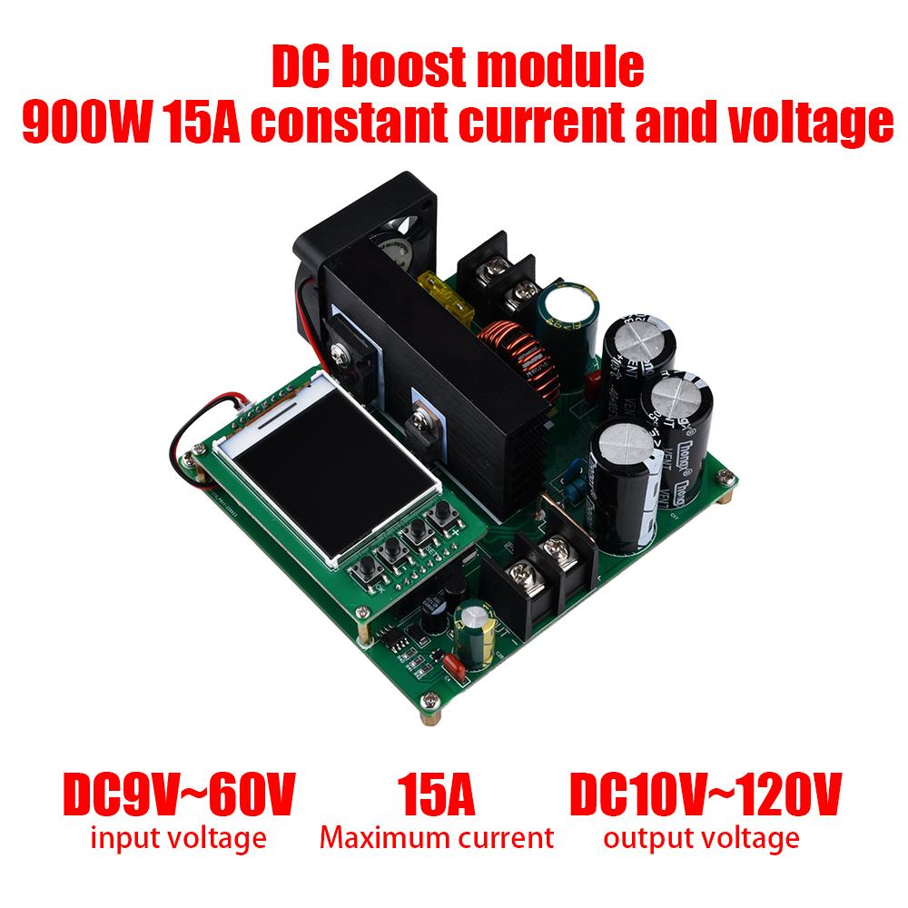 BST900W DC-DC Boost Converter 8-60V to 10-120V LCD Display Step Up Module 15A Voltage Transformer Module Regulator Power Supply