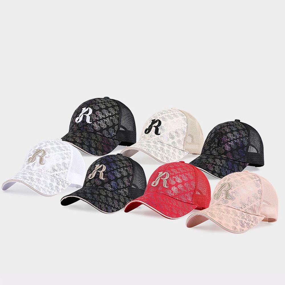 Breathable Graffiti Hip-hop Hat Letter Embroidered Sun Hat Casual Mesh Baseball Cap  Outdoor