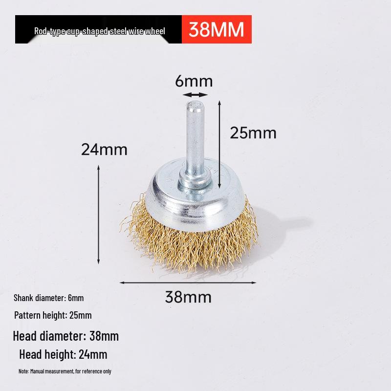 T-shaped Wire Brush: Metal Rust Removal and Polishing Tool with Round Handle