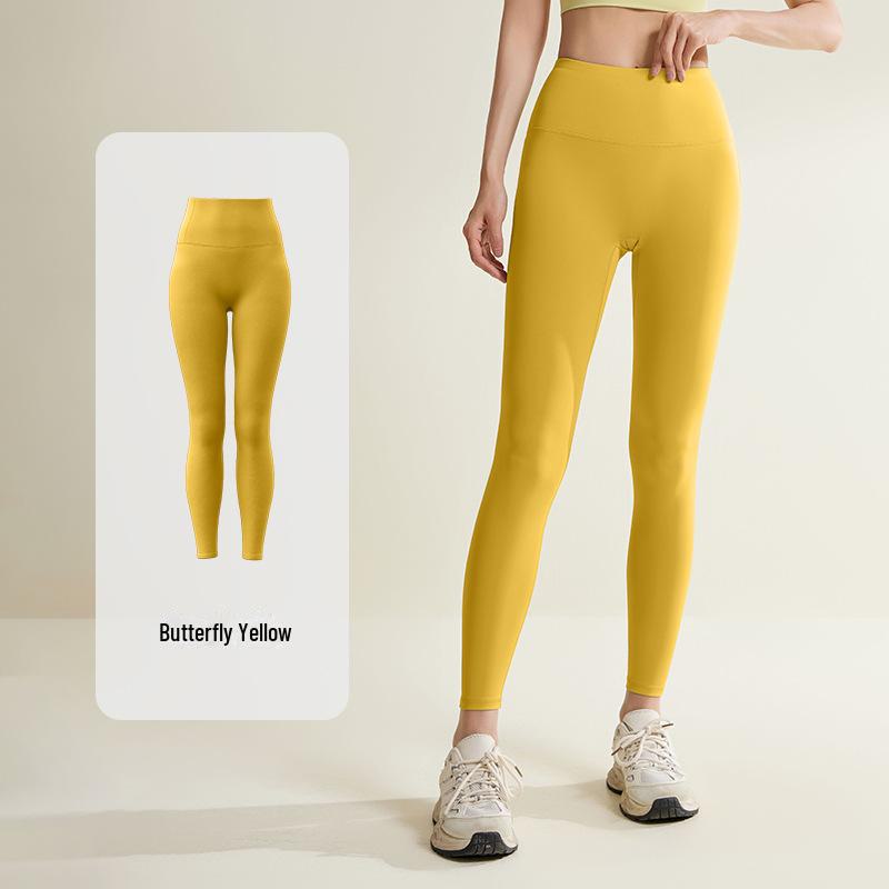 

Брюки для йоги Lulu Cross-Border с высокой талией персикового цвета: Бесшовный дизайн Nude для идеальной посадки XX-Large