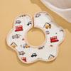 Class A Newborn Baby Saliva Towel Crepe Waterproof Petal Bib Autumn Winter Children Eating Cartoon Cotton Bib