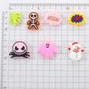 10pcs New Christmas Santa Snowman Silicone Beads For Jewelry Making DIY Pacifier chain Clips Teether Beads Christmas Gifts