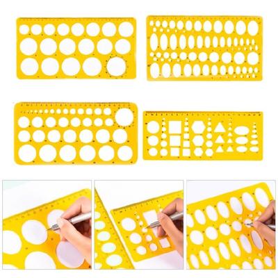 Geometry Stencil Circle Drawing Template Ruler Clear Measuring Templates for Drawing Building Engineering