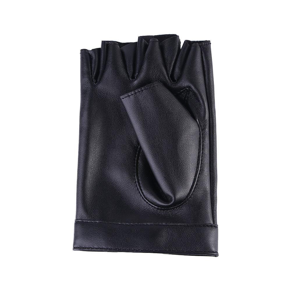 Guanti senza dita Punk Coreani Cool per Danza all'Aperto Guida Accessori Moda Guanti con Borchie Guanti in Pelle PU