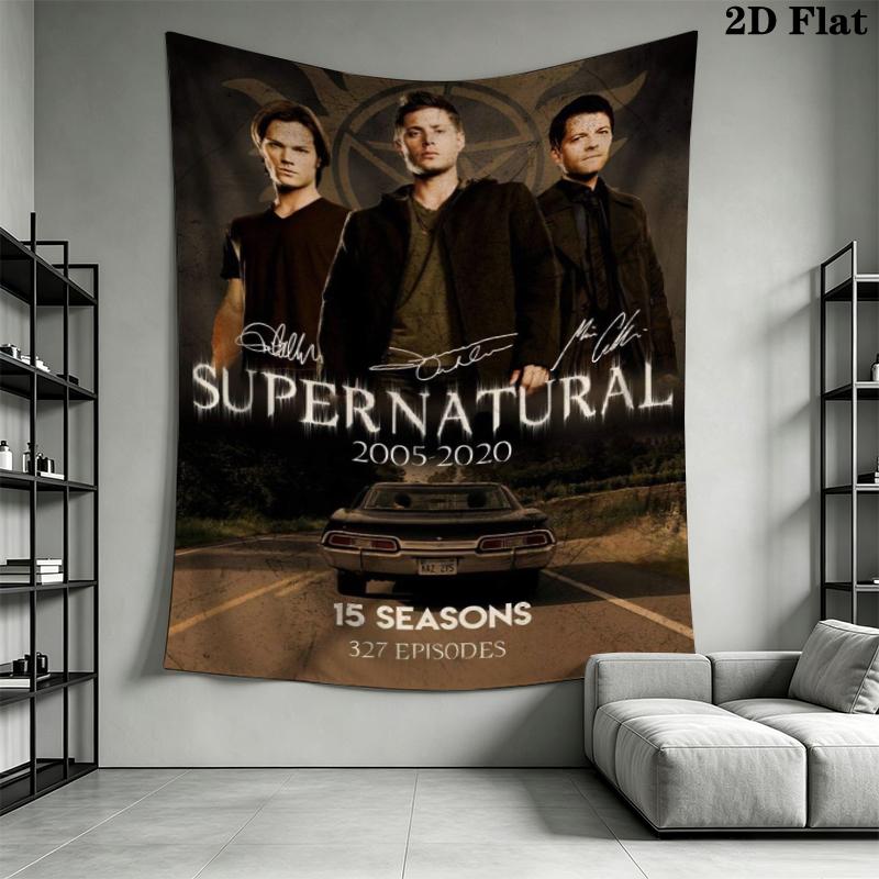 supernatural Wall Tapestry Aesthetic Wall Hanging Printed Fabric Blanket Decorative Tapestries for Bedroom Living Room Home Decor