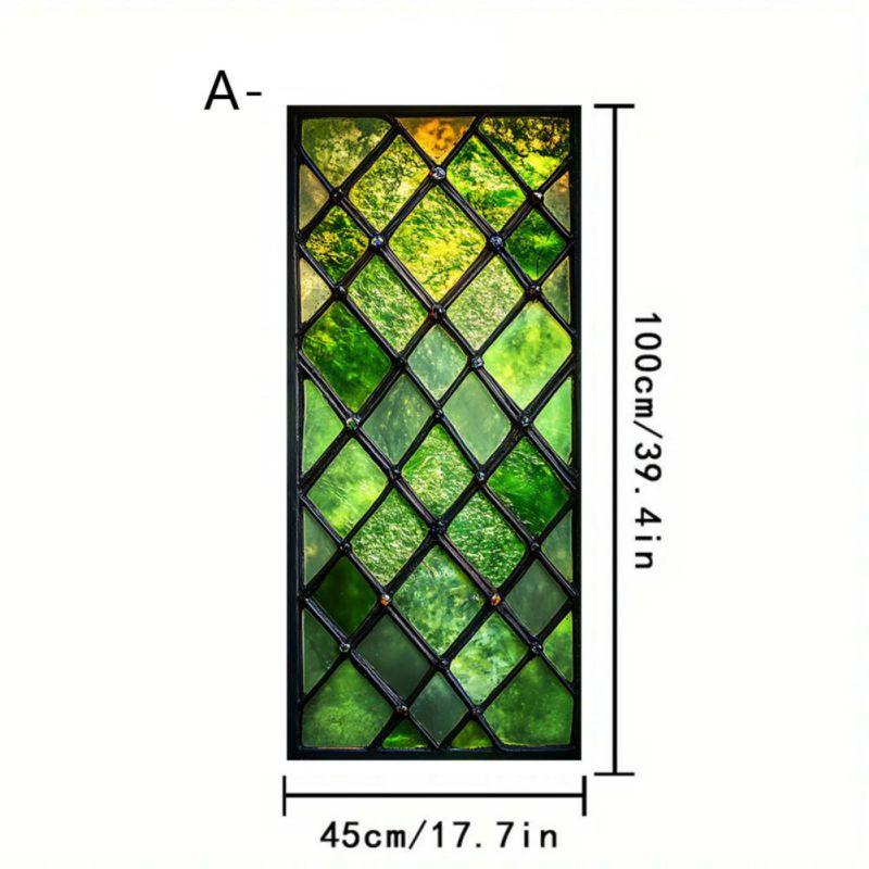 

45*100см Минималистичная полупрозрачная оконная пленка с ромбовидным узором
