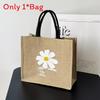 Snoopy Mickey Pattern Tote Bag With Cotton Linen Material For Daily Use And Trendy Casual Style