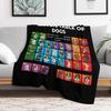 Periodic Table of Dogs Dog Lover Funny Science Throw Blanket Cozy Microfiber Throw Blanket for Home Bedroom