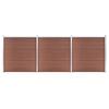 WPC Garden Fence 526 x 186 cm Brown