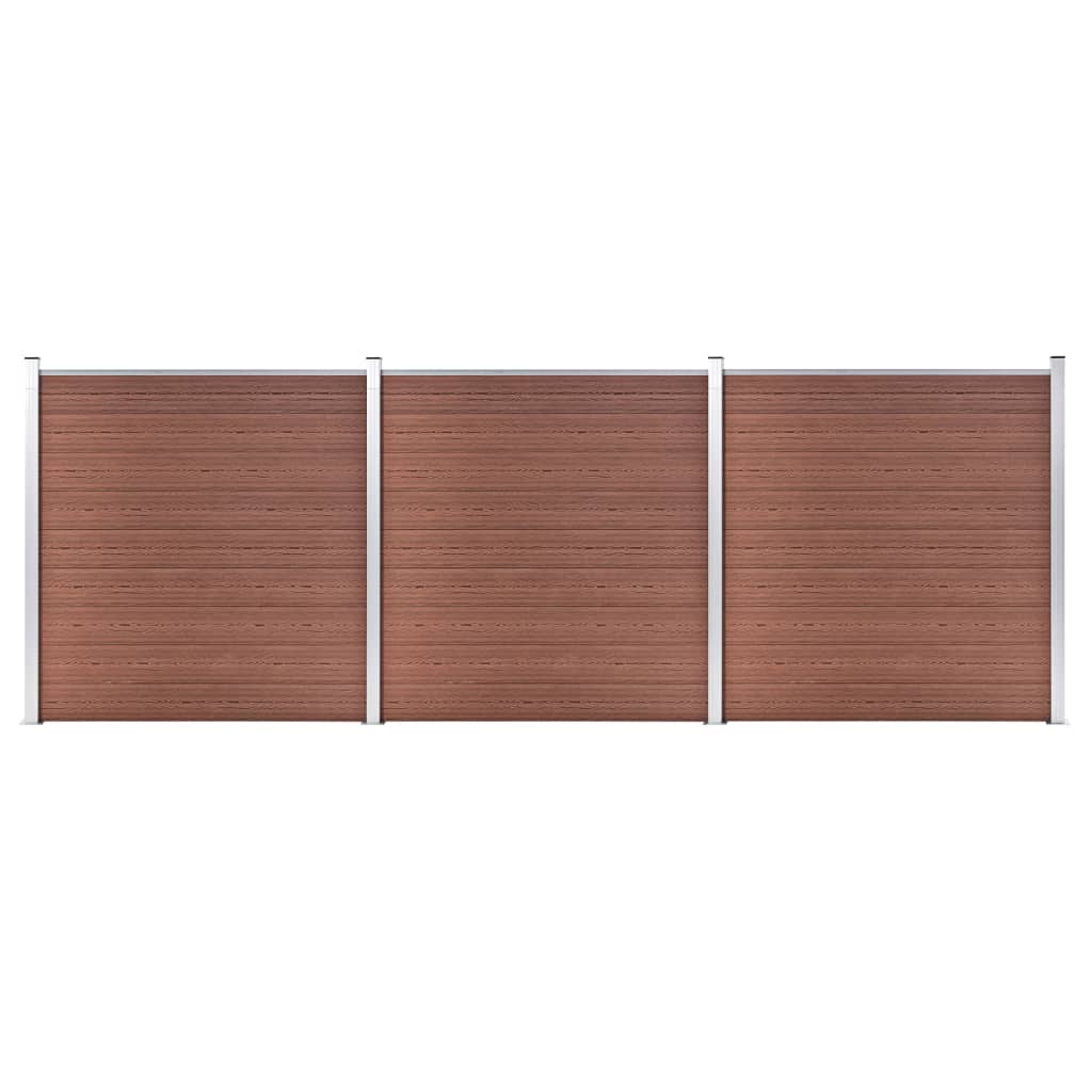 WPC Garden Fence 526 x 186 cm Brown