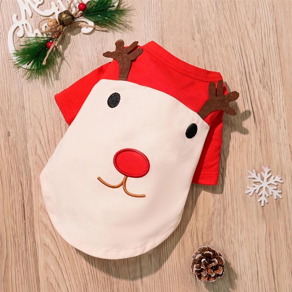 

Christmas Dog Costume Santa Claus Outfit Cute Pet Clothes for Small Dogs Cats Yorkie Puppy Jumpsuit M