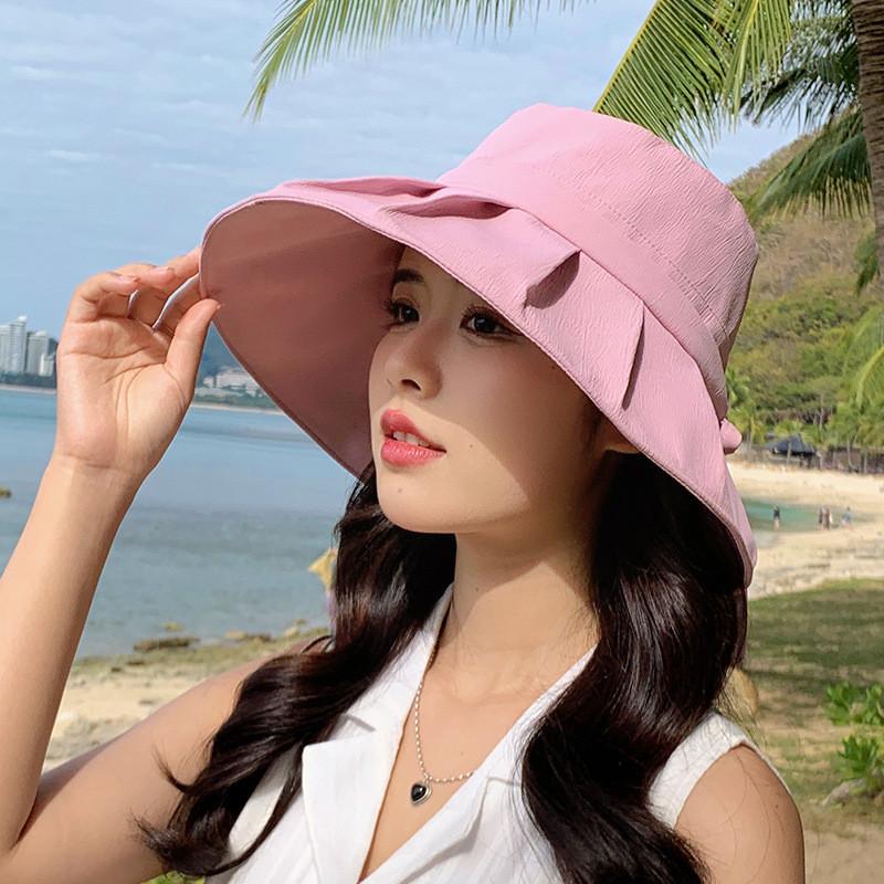 Ladies Wide Brim Sun Hat With Breathable Polyester Material For Beach And Travel