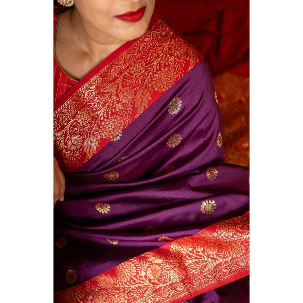 Royal Soft Lichi Silk Saree with Rich Pallu & All-Over Jacquard Work | Designer Party Wear Saree with Exclusive Jacquard Border Blouse