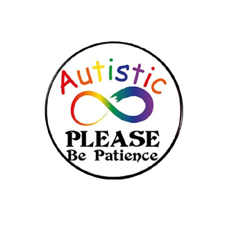 

Round Autistic Symbol Metal Lapel Pin Badge Jewelry Actually Autistic Badge
