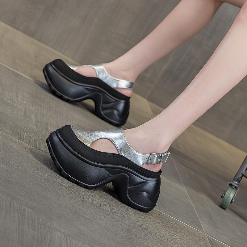 Small Thick-soled Bag Head Roman Sandals Women's 2025 Summer New Internet Celebrity Explosive Version Casual Fashion Versatile Women's Sandals