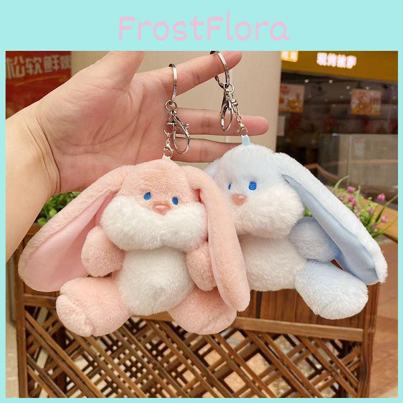 Adorable Plush Bunny Keychain Cute Stuffed Animal Backpack Charm Gift Toy