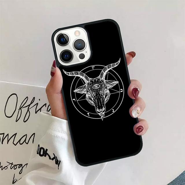 Satanic Scary Skull Coque Shell For iPhone 17 Air 15 16 14 13 12 Pro Max 11 Pro Max Plus Phone Case Cover