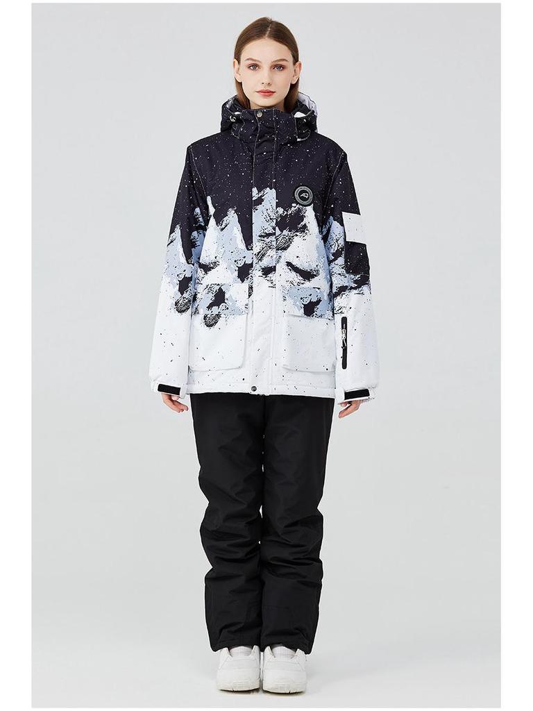 Unisex-Winterskianzug: Winddichte, wasserdichte und warme Ski- & Snowboardjacke für alpine Abenteuer