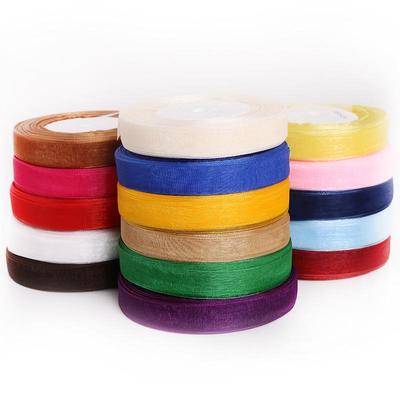 50 Yards Organza-Seidenband, 15 mm, 50 Yards Chiffon-Rolle, Nähen, Stoff, Zubehör, Basteln, Geschenkpapier