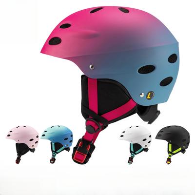 Gradual Change Color Warm Ski Helmet Adult Outdoor Sports Protection Anti-collision Snow Helmet Hard Hat