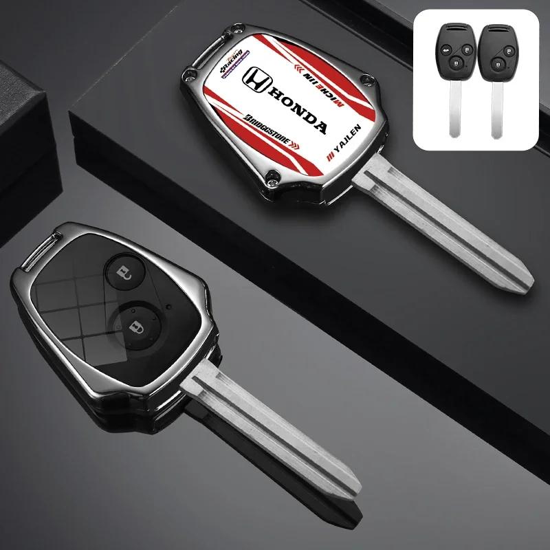 Car Racing Style Design Key Case Cover Shell Accessory For HONDA Accord CRV Pilot Civic 2003 2009 2007 2008 2010 2011 stickers JS1