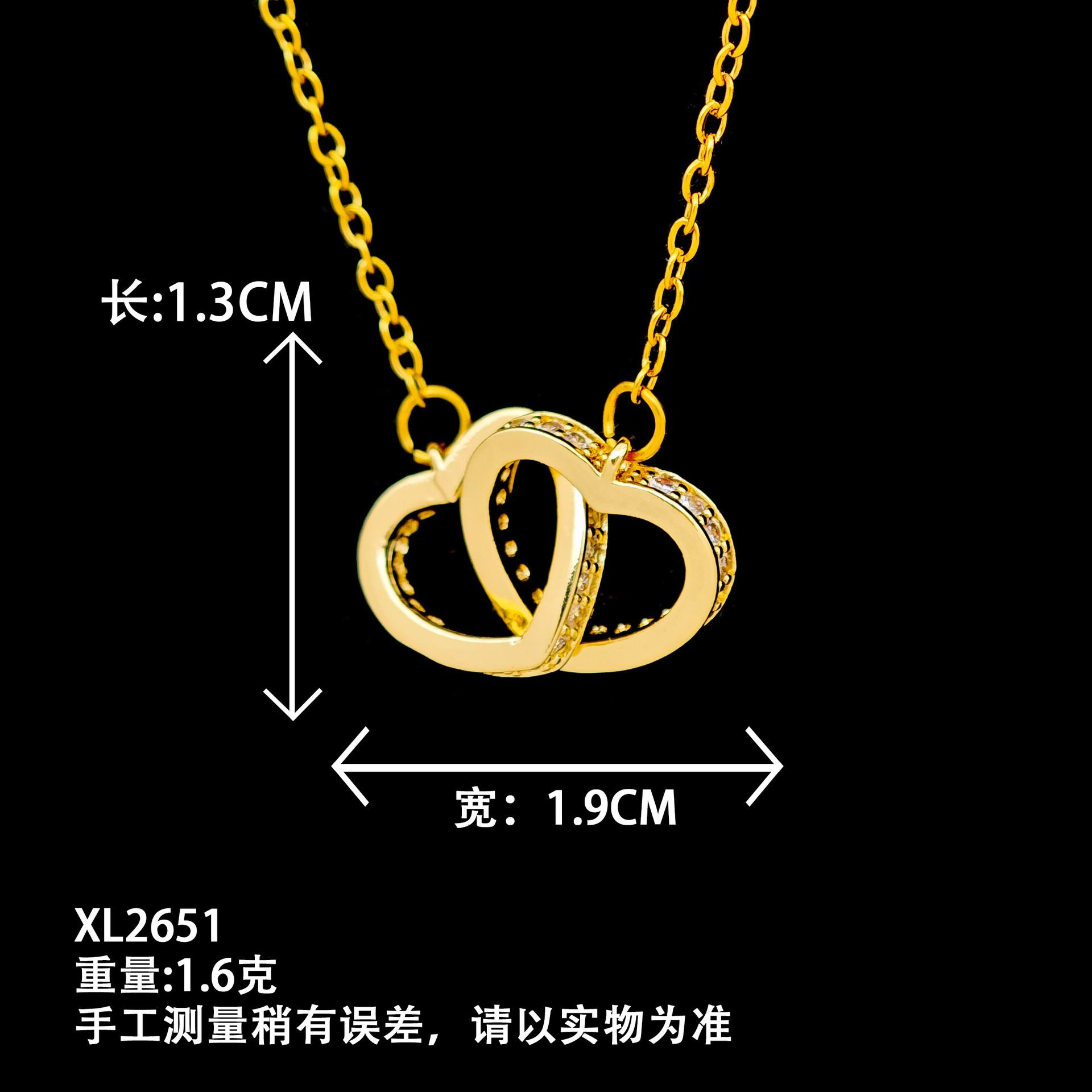 

Necklace Korean Version Light Luxury Slightly Inlaid Zircon Letter V Pendant High-end Versatile Non-fading Accessories