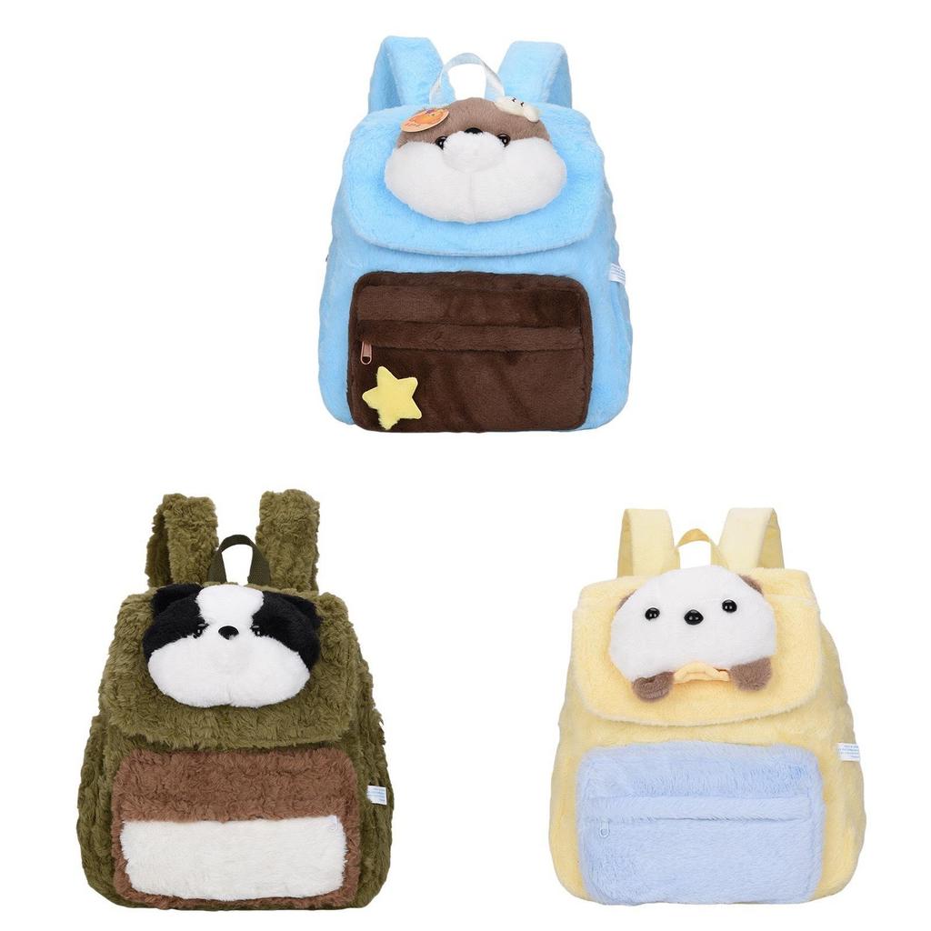 Soft Plush Cartoon Water Otter Backpack For Students With Adjustable Shoulder Straps And Spacious Interior