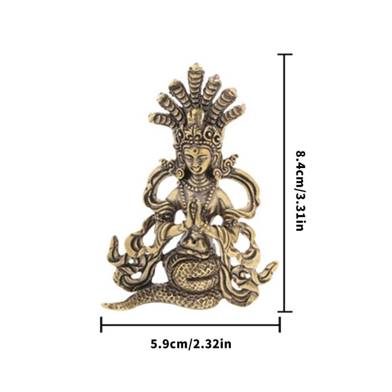 Metal Buddhas Statues for Meditations Decors,Buddhas Statues Figurines Spiritual Decors Table Centrepieces Nuwa Statue