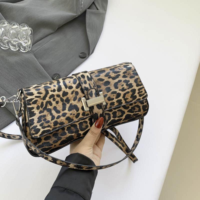 

Корейская версия трендовой повседневной женской сумки с леопардовым принтом 2024 года, новая летняя сумка-мессенджер в стиле ретро с универсальной фактурой через плечо для женщин