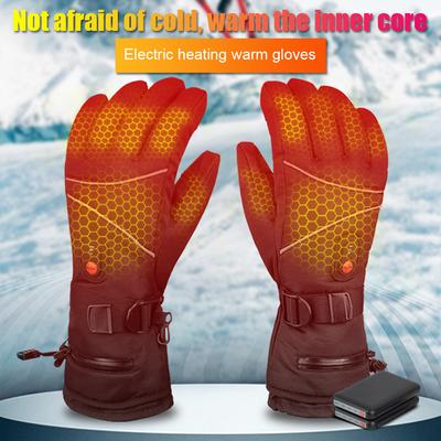 1 Pair Heated Gloves Waterproof Electric Heating Gloves Windproof Touchscreen for Ski Cycling for Motorcycle for Sports Hiking
