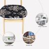 Chair Seat Cover with Elastic Straps Wear Resistant Scratch-proof Waterproof Print Dining Chair Cover Seat Protector