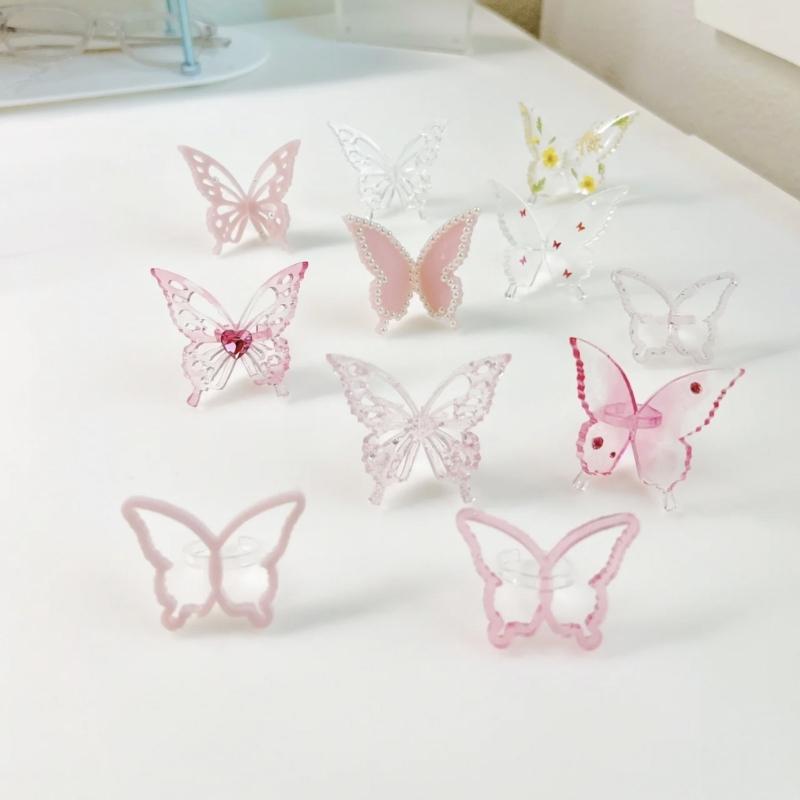 Geometry Filler Various Styles Butterfly-shape Parts Silicone Mold Woman Keychain Decorative Pendant Mold for DIY Crafts