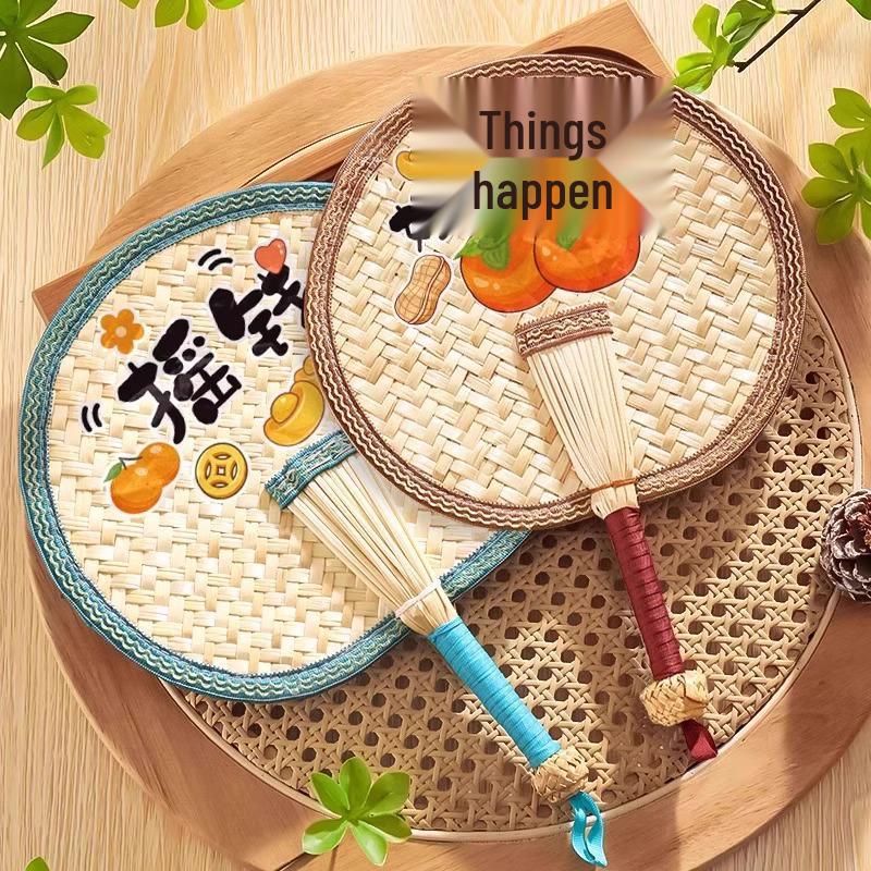 Bamboo Woven Retro Fan: Handmade Summer Cooling, Eco-Friendly Traditional Craft