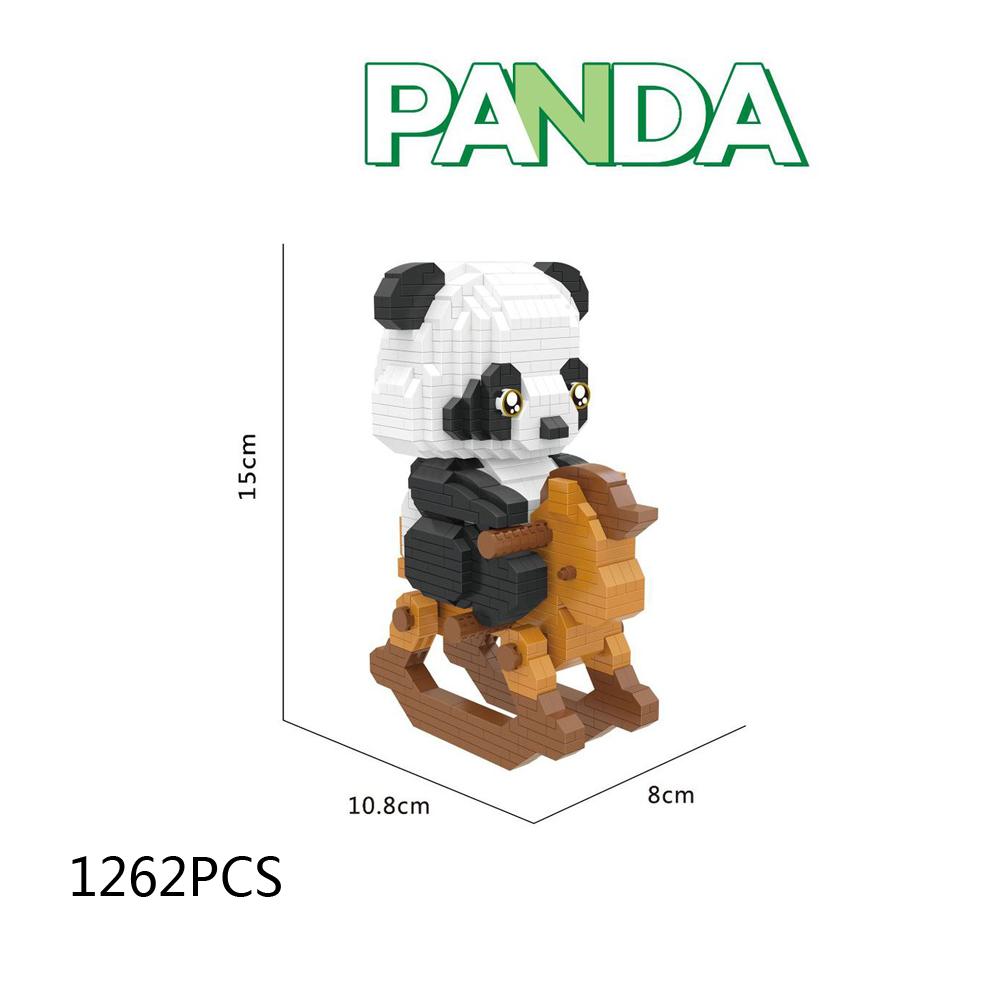 

Idea Lovely Animal Nanobricks Micro Diamond Block Panda Rocking Horse Construction Brick Model Educational Toy Sets For Kids Gifts