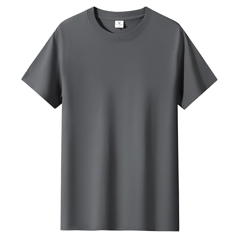 QICED Men's Fashion Casual Summer Spring O-Neck Short Sleeve Blouses & Shirts Casual Chic
