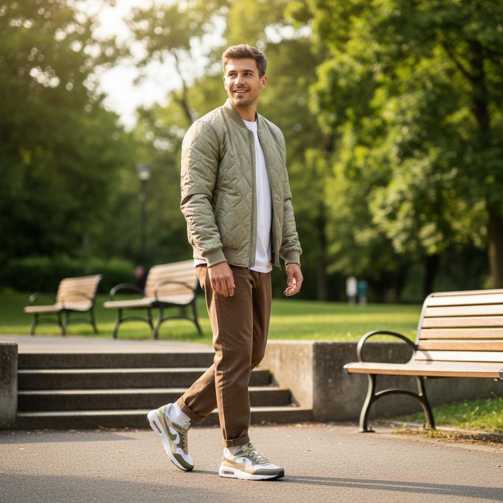 Nike Air Max SC Neutralny Oliwkowy Jasny Kość Męskie Sneakersy Zielony Średni-Oliwkowy FQ6015-200