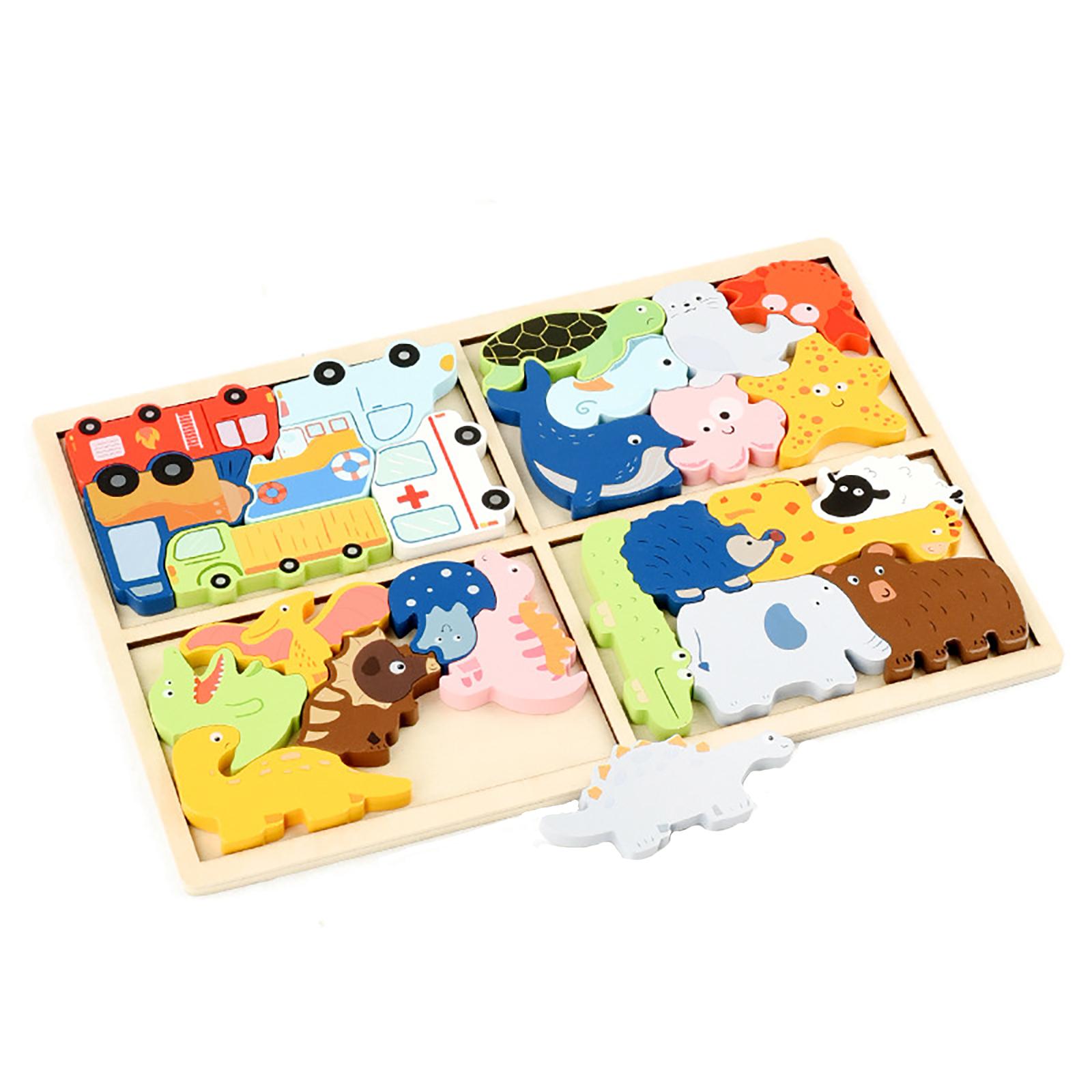 

Four-in-one Puzzle Trains Hands-on Ability And Thinking Ability, Parent-child Intelligence Training Early Childhood Education Toys One Size